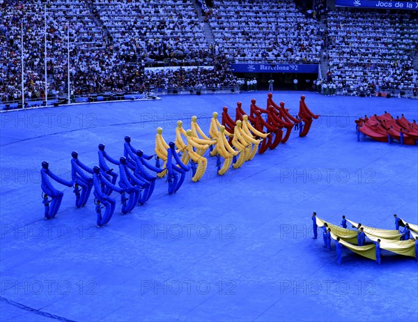Performance of Fura dels Baus in the spectacle of the opening ceremony of the 1992 Barcelona Olym?