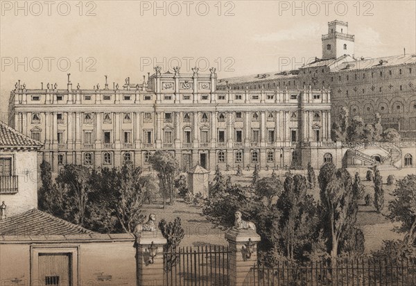 Palace of the Dukes of Alba and Berwick, Liria Palace, building 18th century, destroyed in the Sp?