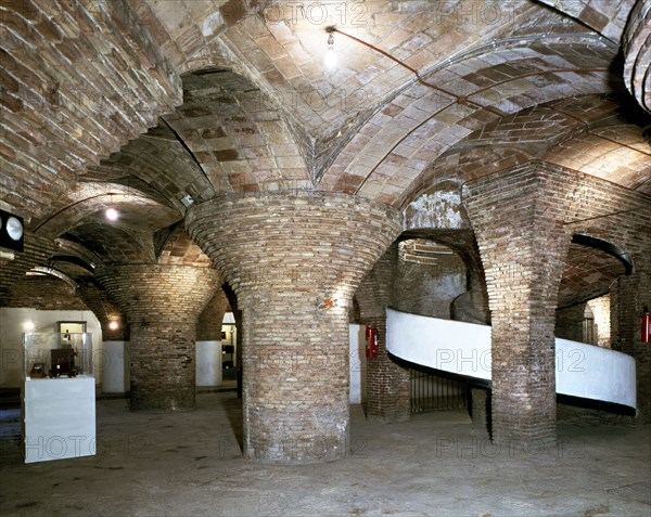 Basements of the Güell Palace, built between 1886 and 1891, designed by Antoni Gaudí i Cornet.