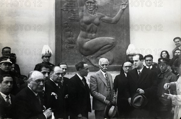 Francesc Macia, president of the Generalitat of Catalonia, presiding over a ceremony.