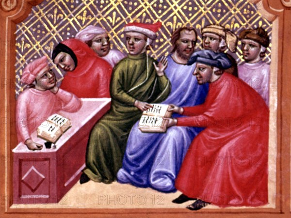 Miniature in 'Codex Justinian Institutiones Feodorum et Alia', illuminated manuscript, c. 1300, d?