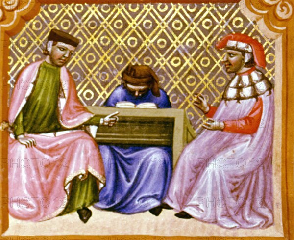 Miniature in 'Codex Justinian Institutiones Feodorum et Alia', illuminated manuscript, c. 1300, d?