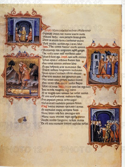 Page of 'Tragedy' by Seneca, 14th century manuscript.