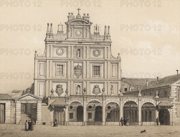 Convent of Our Lady of Atocha (now Basilica), engraving, 1870.