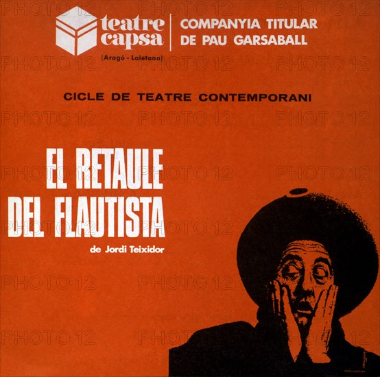 The Flutist altarpiece' by Jordi Teixido. Program of the work premiered at the Teatro Capsa, Barc?