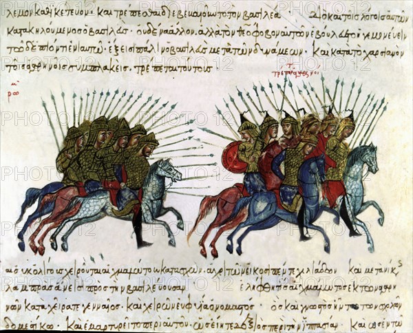 War with the Arabs, Miniature in 'Scylitzes matritensis' (facsimile edition of the original manus?