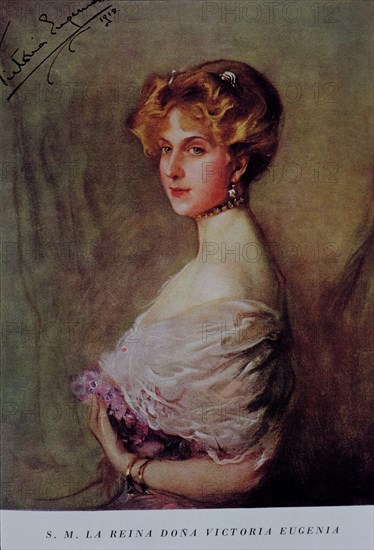Victoria Eugenia of Battenberg (1887-1969), Queen of Spain between 1906 and 1931.