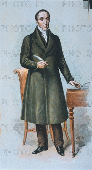 Alvaro Florez Estrada (1766-1853), Spanish economist and politician, drawing 1895.