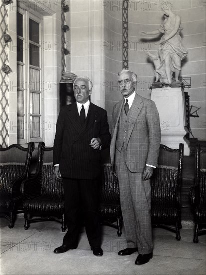 Francesc Macia, president of the Generalitat de Catalonia, with Manuel Azaña president of the Spa?