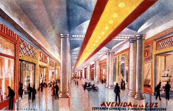 Advertising brochure of the Luz Avenue, walk, shops and movie theater, located beneath the street?