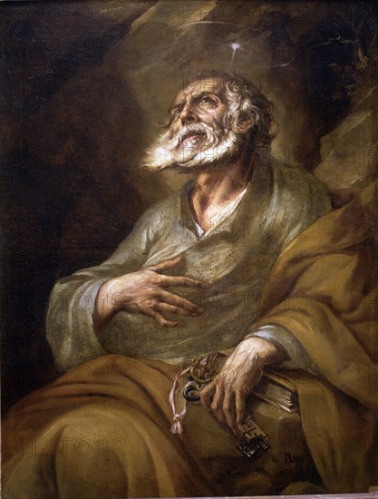 San Pedro, one of the Twelve Apostles, the first bishop of Rome, where he died.
