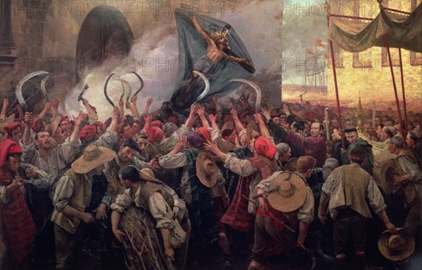 Blood Corpus or Reapers Riot (7 Jun. 1640), oil, 1907.