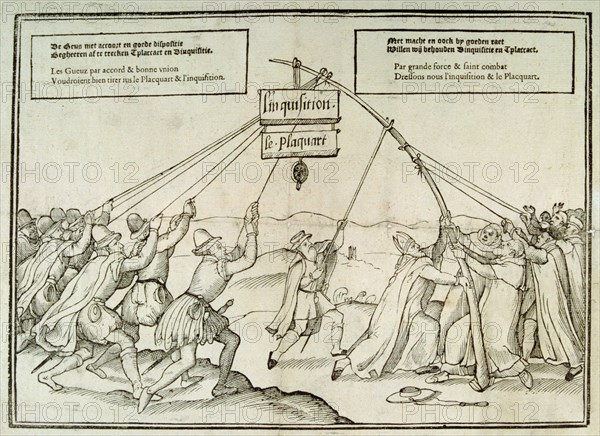 Dutch satirical engraving on the Inquisition.