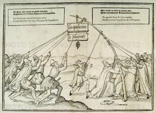 Dutch satirical engraving on the Inquisition.