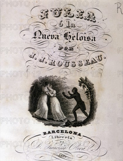 Cover of Julia or the New Heloise by Rousseau published in 1857.