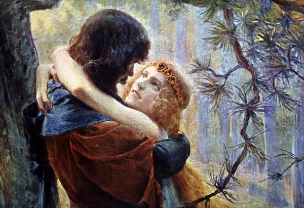 Tristan and Isolda, literary characters of medieval legend that symbolize the  impossible love.