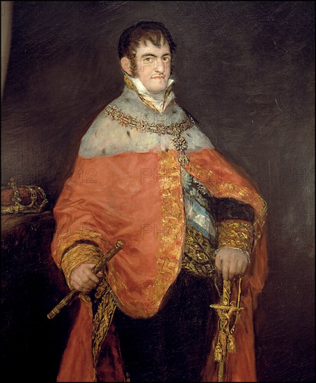 Ferdinand VII, king of Spain, oil by Francisco de Goya.