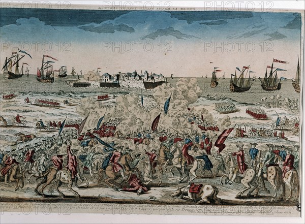 Uprising of Portugal, battle of Remportee, Spanish and French troops commanded by Count of Aranda.