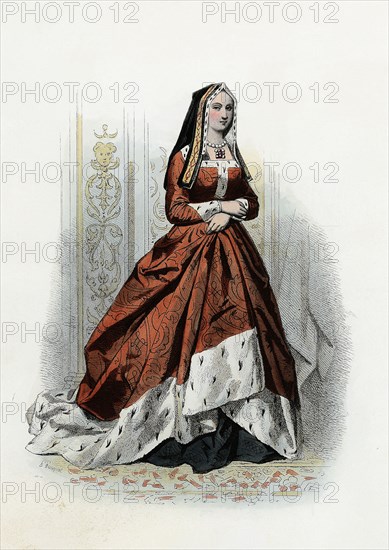 Elizabeth of York (1465-1503), Queen of England and wife of Henry VII, engraving, 1870.