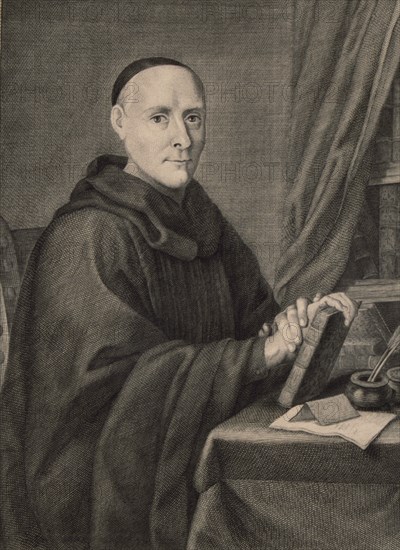 Fray Benito Feijoo Geronimo (1676-1764), Spanish Benedictine monk and scholar, engraving of the c?