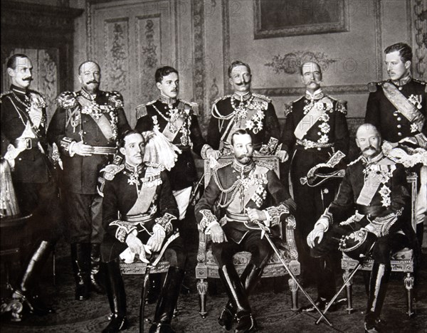 King Alfonso XIII of Spain (1886-1941) at the Palace of Bukinghan by reason of the death of Edwar?