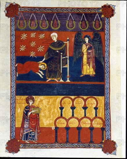 Illuminated page in Beatus of Don Fernando and Doña Sancha, based on 'Comments to the apocalypse'?