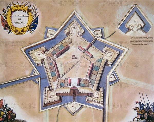 Plan of the citadel of Turin in 1664.