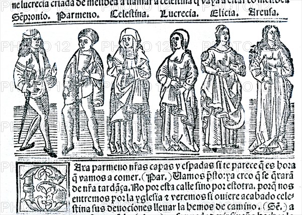 Tragicomedy of Calixto and Melibea, known as 'La Celestina' by Fernando de Rojas, printed in Burg?