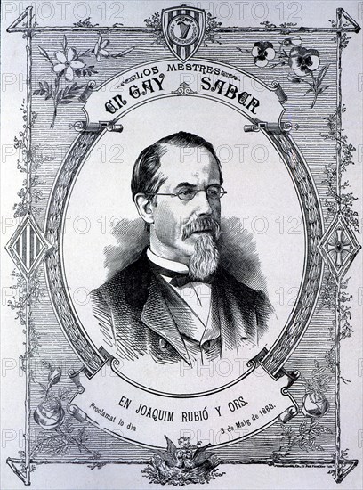 Joaquim Rubio i Ors (1818-1899), Catalan writer and professor proclaimed Mestre in Gay Saber in t?