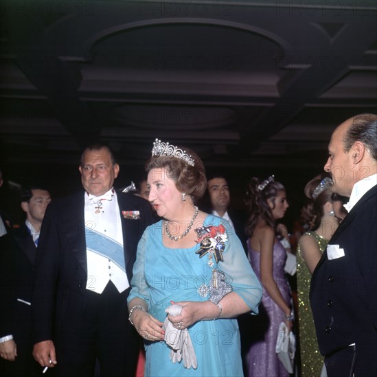 Receiving Juan de Borbon y Orleans (1913-1993) and Maria de las Mercedes de Borbon y Battenberg (?