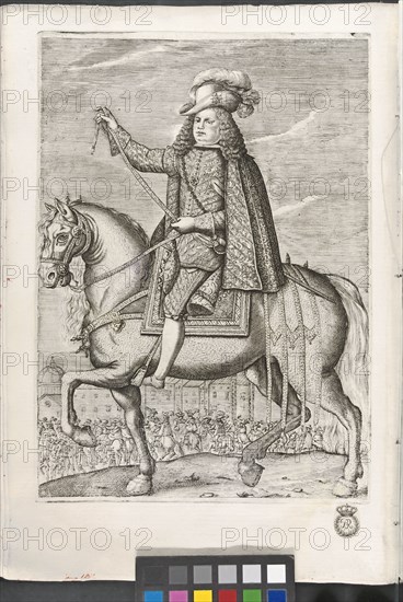 Equestrian portrait of Don Fernando Joaquín Fajardo and Joaquin Alvarez de Toledo, Marquis of Los?