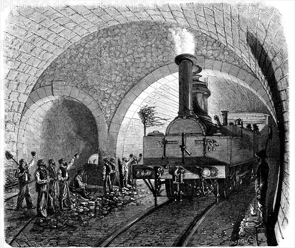 Opening of the Alps, passing the first locomotive by the Mont - Cenis Tunnel, at the intersection?
