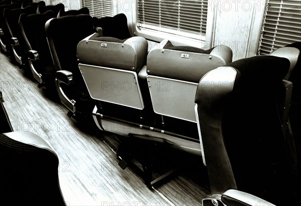 Interior of a passenger car of an automotive train Ter, from the Spanish National Railway Network?