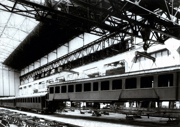 Industrial unit in a railway wagons industry in France.