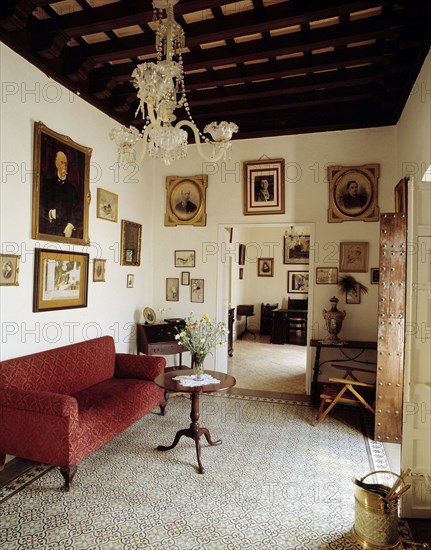Birthplace in Moguer (Huelva) of Juan Ramón Jiménez (1881-1958), Spanish poet, main room and  in ?