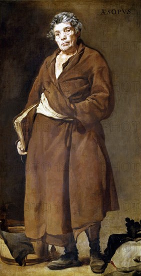 Aesop (7th-6th century bC), Greek writer of fables, oil painting by Velazquez.