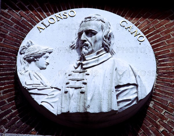 Alonso Cano (1600-1676), Spanish Painter and sculptor, medallion on the façade of the Prado Museu?