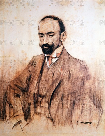 Portrait of Jacinto Benavente, (1866 - 1954), Spanish playwright, Nobel Prize for Literature in 1?