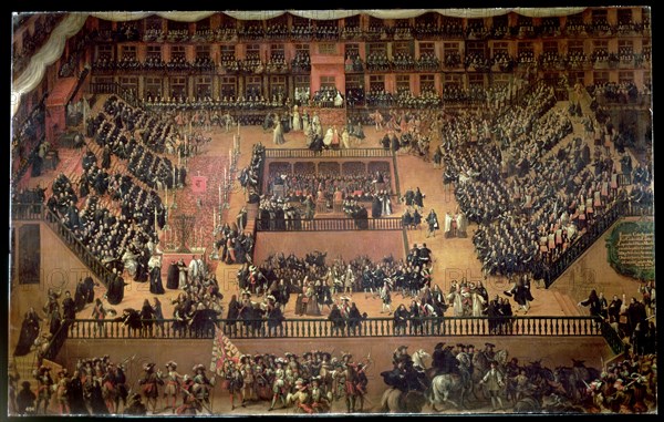 Auto-da-fe in the Plaza Mayor in Madrid, 1683.
