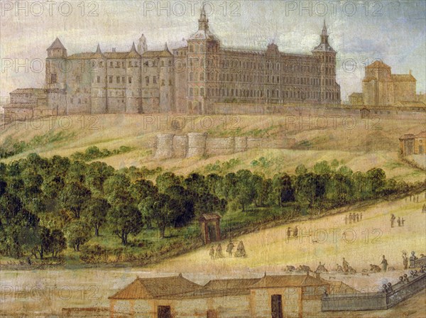 View of the Alcazar of Madrid, 1650.