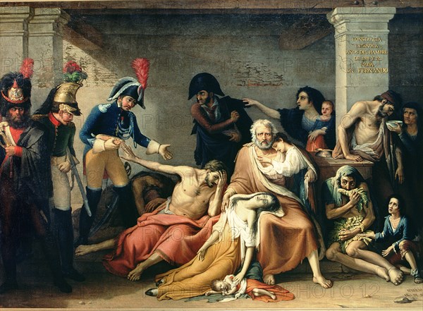 Hunger of Madrid, 1818, oil by Jose Aparicio.