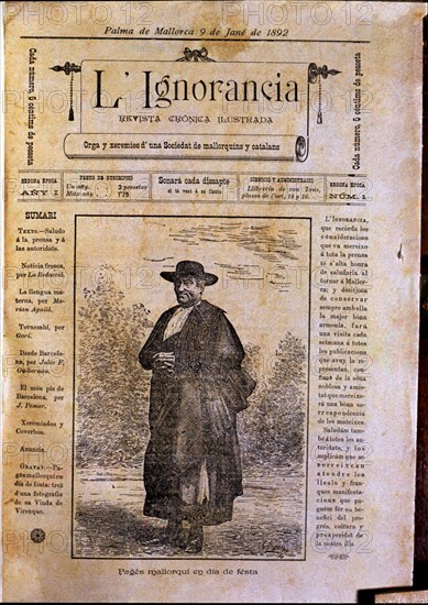 Cover of the humorous magazine 'La Ignorancia', which appeared in Palma between 1879 - 1883, No. ?