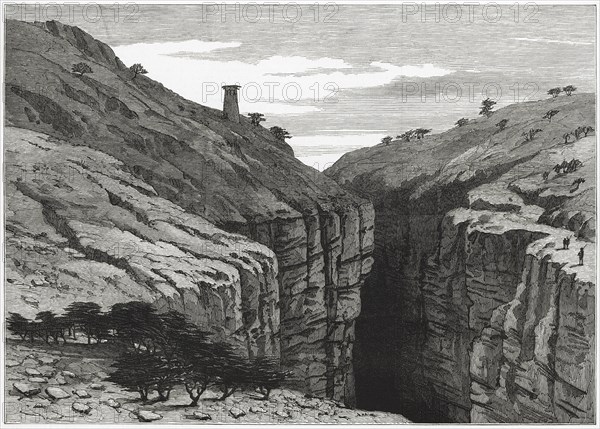 British-Afghan war, watchtower in the Khyber Pass on the Afghan border with India.