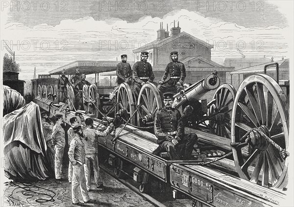 France-Prussian War, the evacuation of Paris, exit of a convoy of the German artillery in Nogent ?
