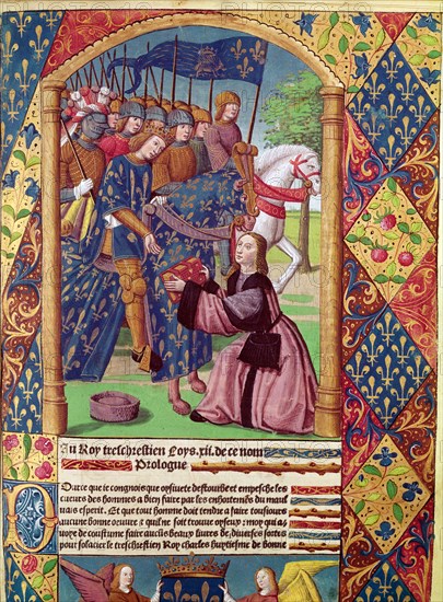The author presents the book 'Ogier le Danois' to the king of France, Louis XII, miniature in the?