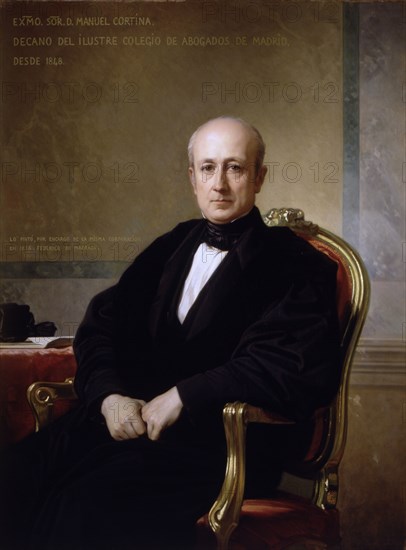 Manuel Cortina (1802-1878), Spanish politician, oil.