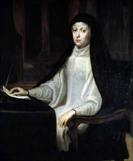 Mariana of Austria (1634-1696), Queen of Spain, wife of Felipe IV, oil painting by Juan Carreño d?