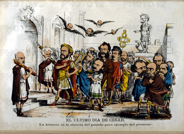 Juan Prim i Prats  (1814 - 1870), Spanish general, politician and president, political caricature?