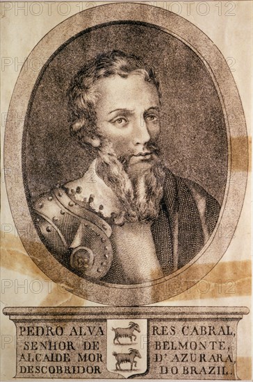 Pedro Alvares Cabral, lord of Belmonte (1460-1526), ??Portuguese navigator who discovered Brazil.?