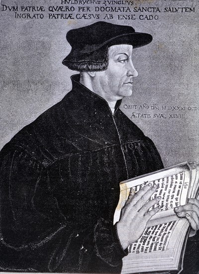 Ulrich Zwingli (1484-1531), Swiss reformer.